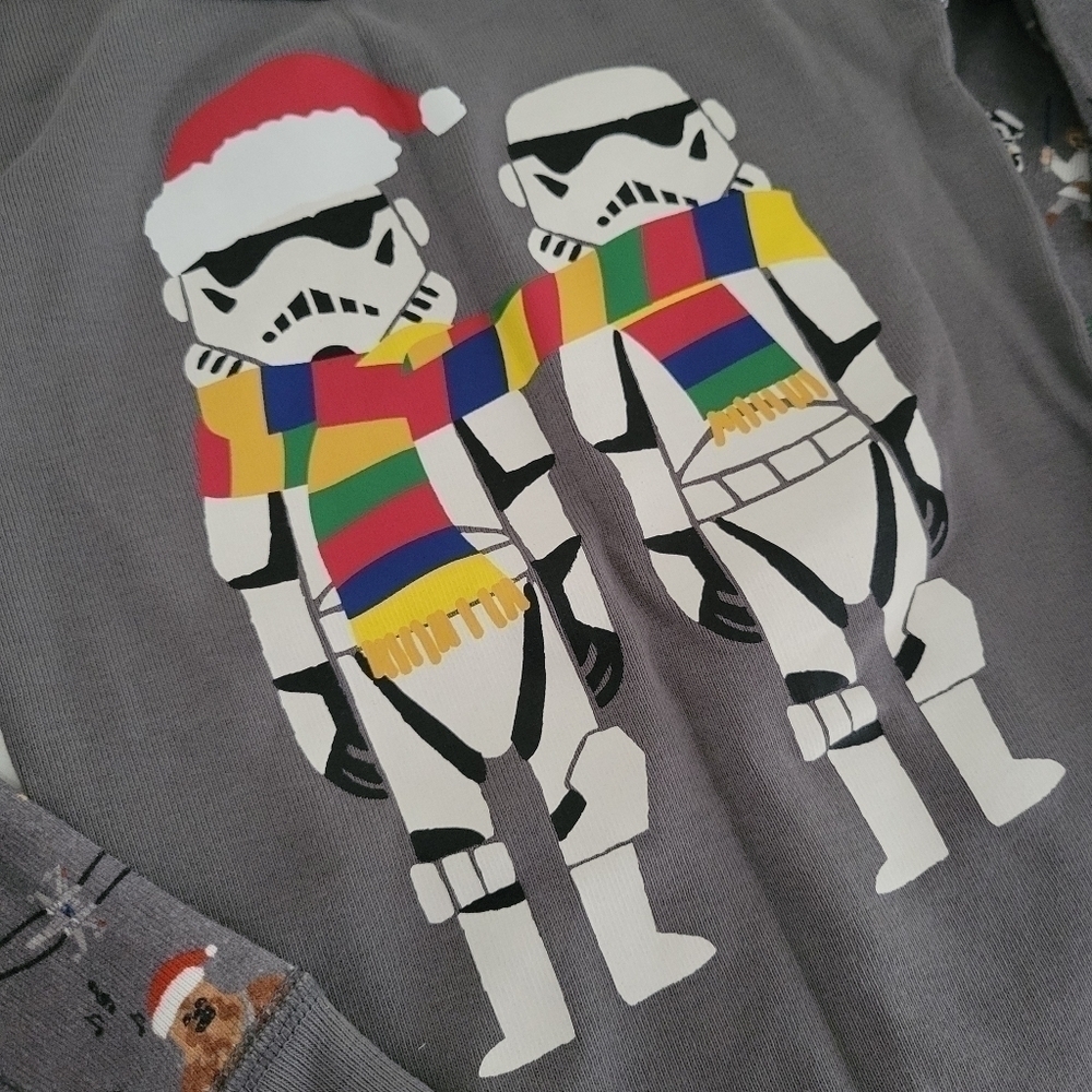 Hanna Andersson Star Wars Christmas Pajamas Stormtrooper 2-Piece Set 100% Cotton - Picture 2 of 6